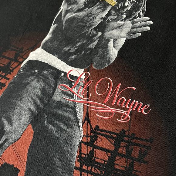 Lil Wayne Shirt Mens Medium Tour Graphic Hip Hop Vintage Y2K 2000s Rap Tee - Picture 11 of 15